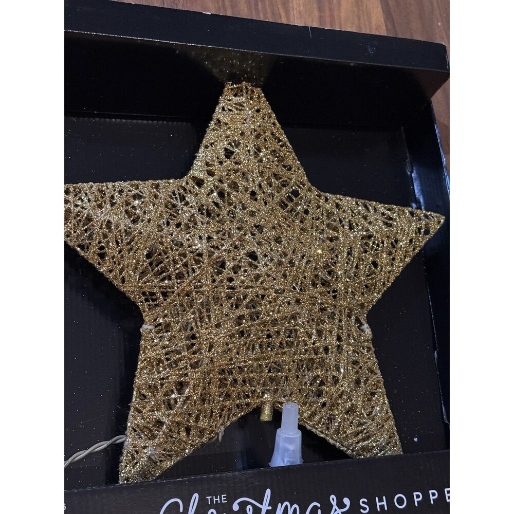 New Light Up Glitter Star ~Lighted Christmas Tree Topper ~15 x 13" ~ - Picture 4 of 6